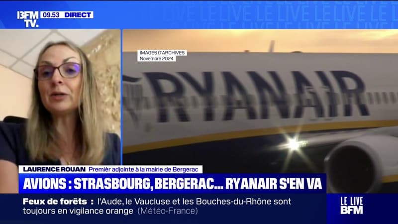 suppression de lignes ryanair: "cet aéroport participe à l'attractivité de la ville", déplore laurence rouan, première adjointe à la mairie de bergerac
