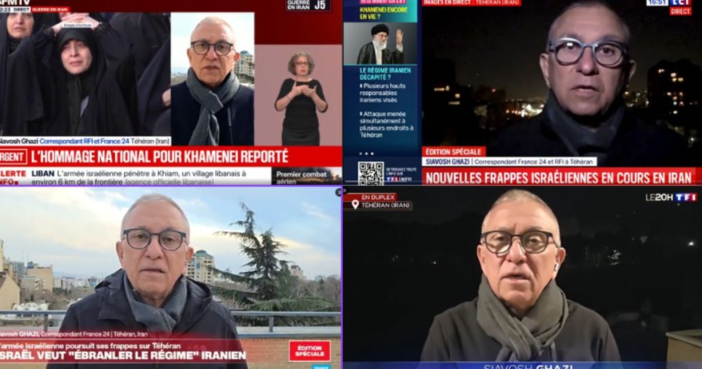 il dort 3 à 4 heures par nuit et peut enchaîner 80 directs par jour : siavosh ghazi, ce supercorrespondant des médias français en iran